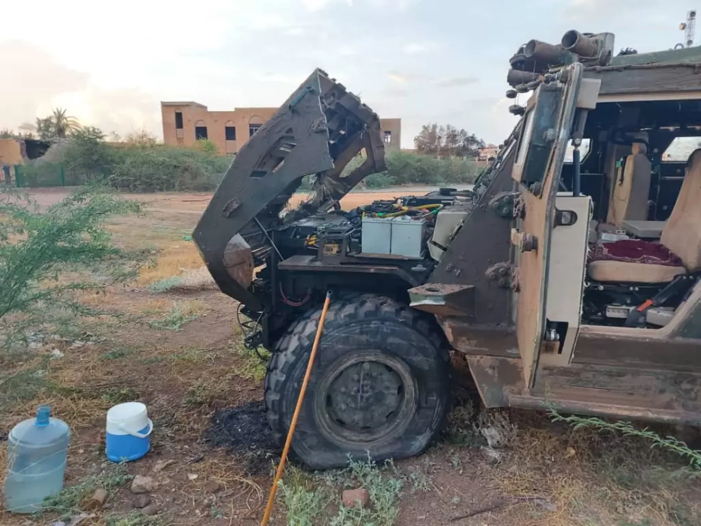 مدرعة نمر عجبان التي دمرها الجيش السوداني 